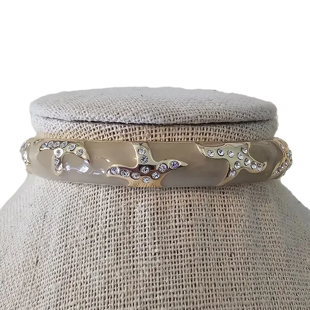 Joan Boyce Enamel Starfish Hinged Bracelet
